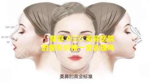 整容 🐋 美容医院的整形价格一览合理吗
